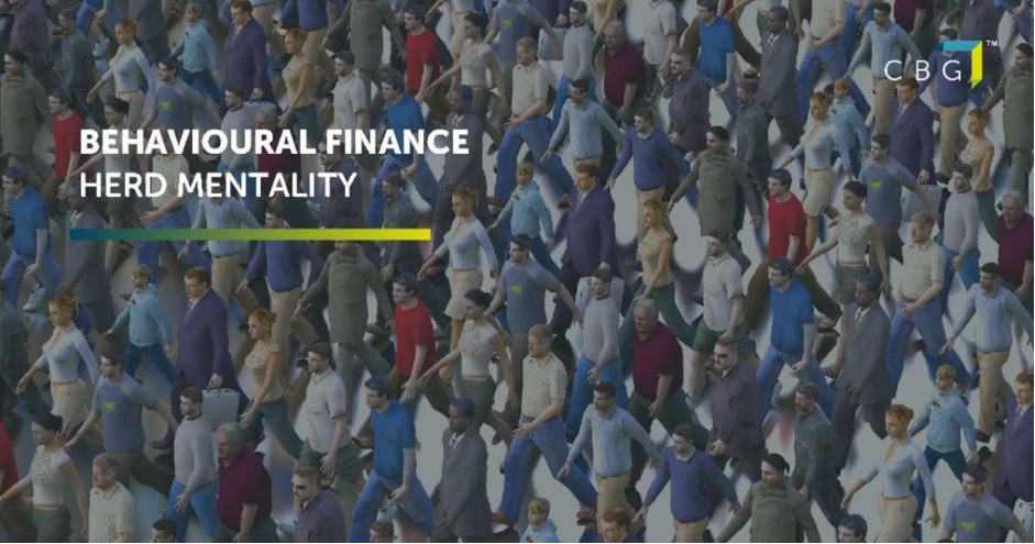 People walking in a heard. Showing the Heard mentality